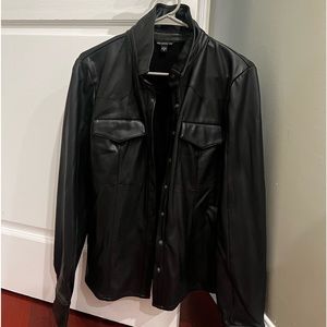 GUESS Leather jacket/ button up